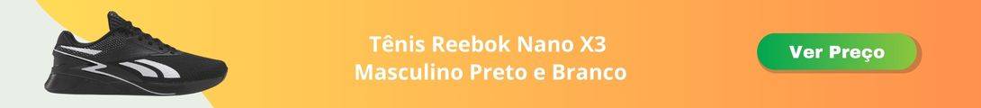 Tênis Reebok Nano X3 Masculino Preto e Branco