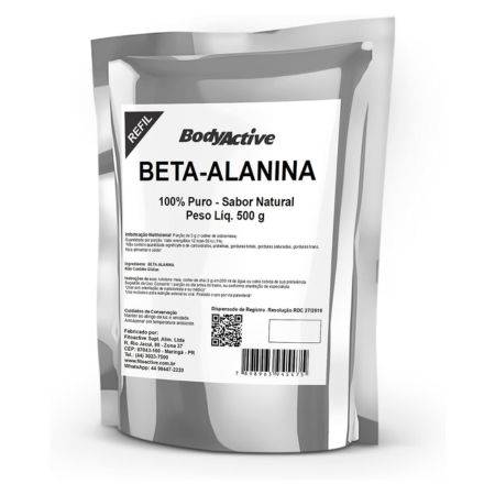 Beta-Alanina 100% Pura 500 g Refil Bodyactive