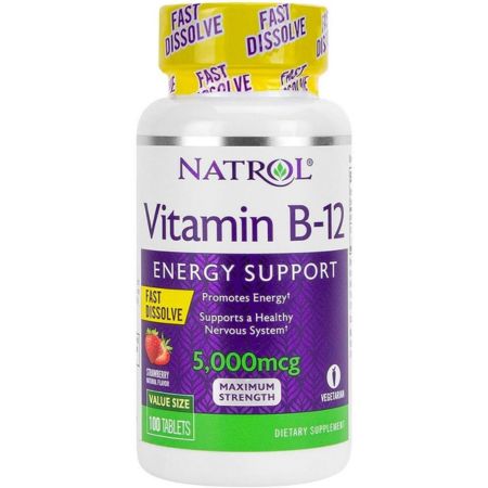 Vitamina B12 5000mcg 100tbs Natrol Sublingual