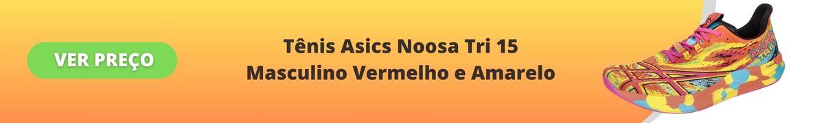 Tênis Asics Noosa Tri 15 Masculino Vermelho e Amarelo