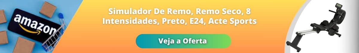 Simulador De Remo, Remo Seco, 8 Intensidades, Preto, E24, Acte Sports