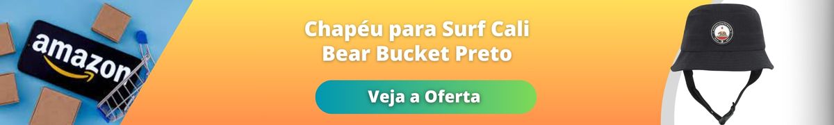 Chapéu para Surf Cali Bear Bucket Preto