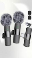 Mini Mic Pro Microfone sem fio para iPhone, iPad, Android, microfone de lapela