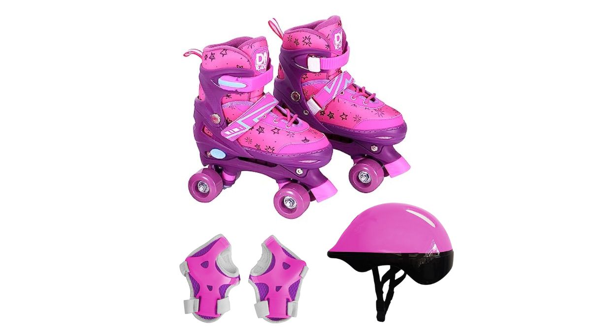 Patins Roller Ajustável Cadarço com Acessórios