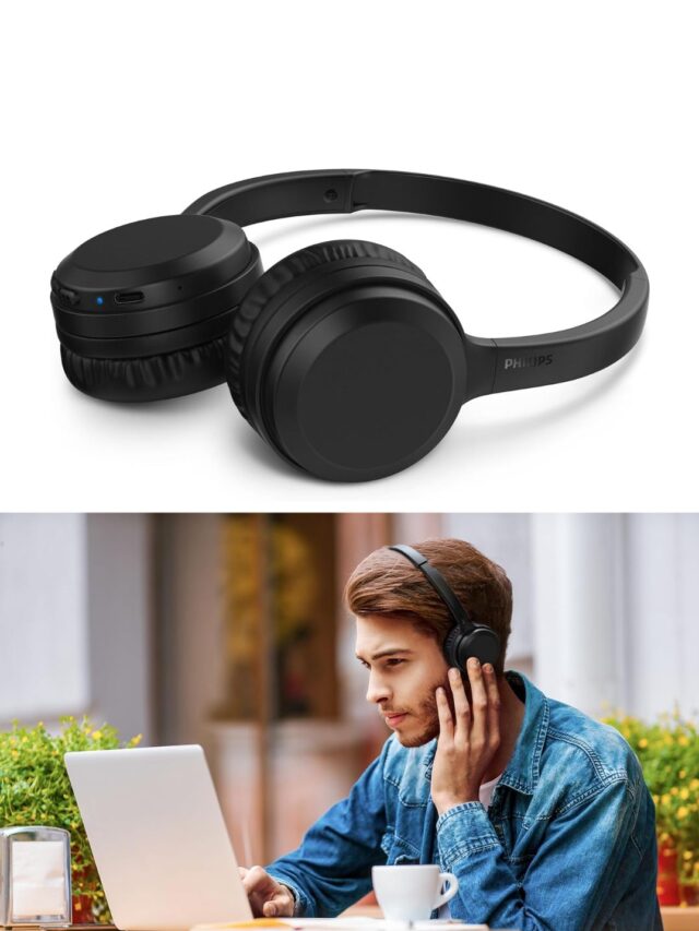 Headphone Philips bluetooth on-ear com microfone e energia para 15 horas na cor preto TAH1108BK/55