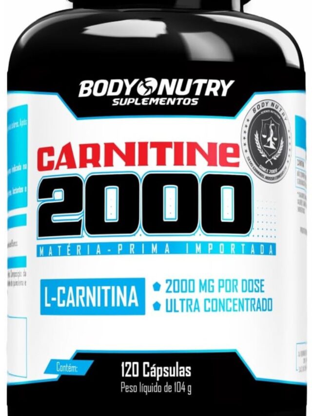 L Carnitina 2000 mg Pura 120 capsulas Sem Sabor Ultra Concentrado