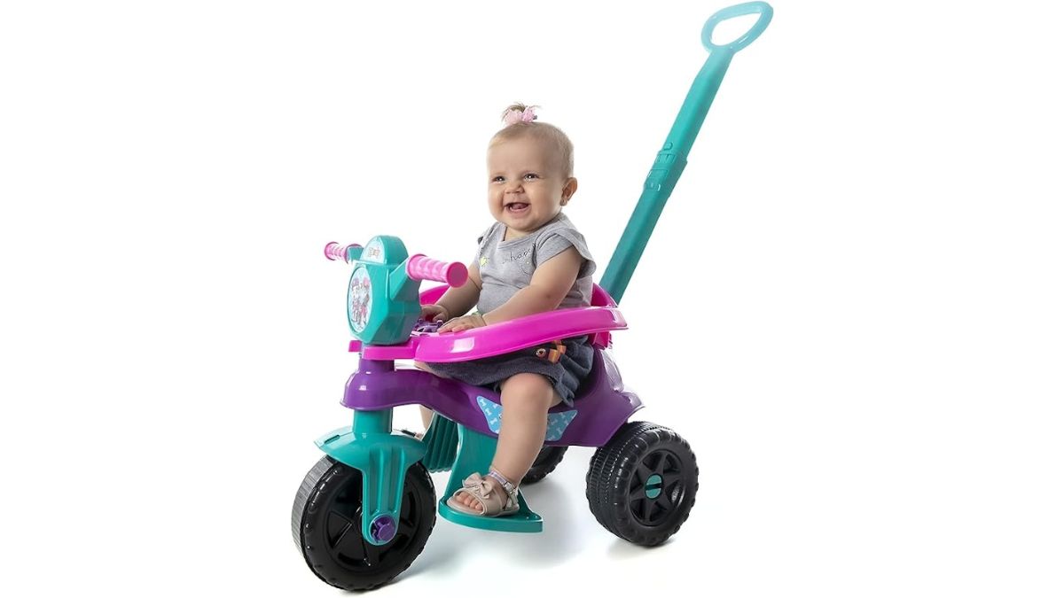 Carrinho de Passeio / Pedal Infantil Kemotoca Baby Dog Roxo ｜ BQ0514M
